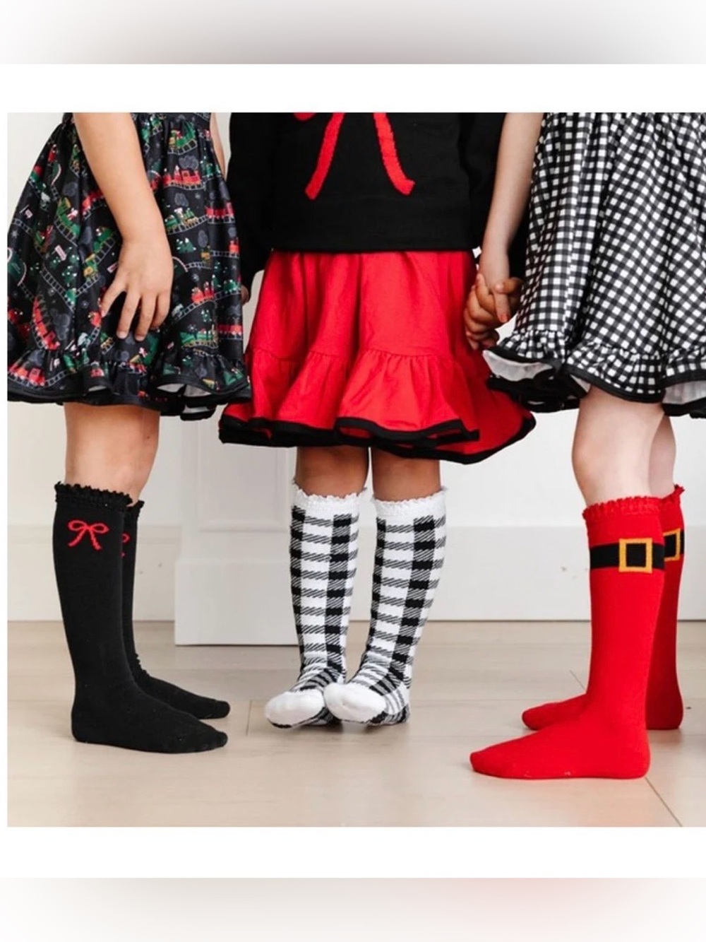 Jolly St. Nick Knee High Socks 3-Pack -little stocking co. 6-18M